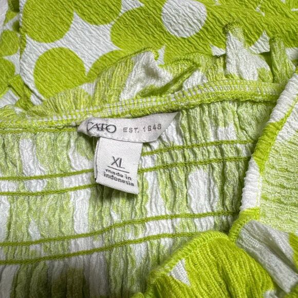 Cato Womens Lime Green Floral Flutter Sleeve Dress Size XL NEW - Picture 5 of 7